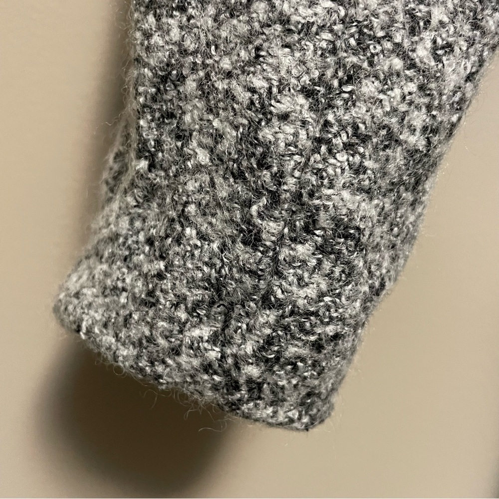 Revamped Vintage Y2K Heathered Gray Wool Blend Belted Trench Coat Women’s XS - Picture 4 of 11